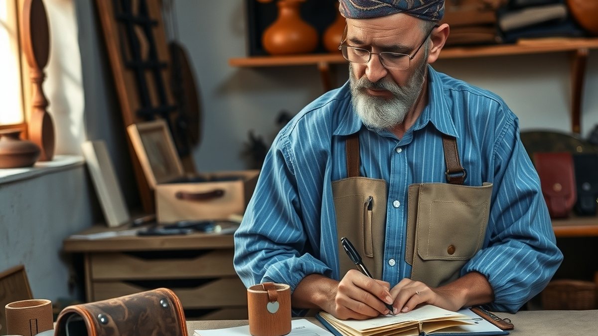 تاجر يحدّد أسعار منتجاته في محلّه
