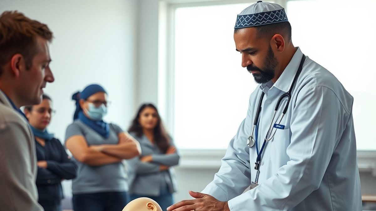 متكوّنون في ورشة تطبيقيّة مع مدرّبهم